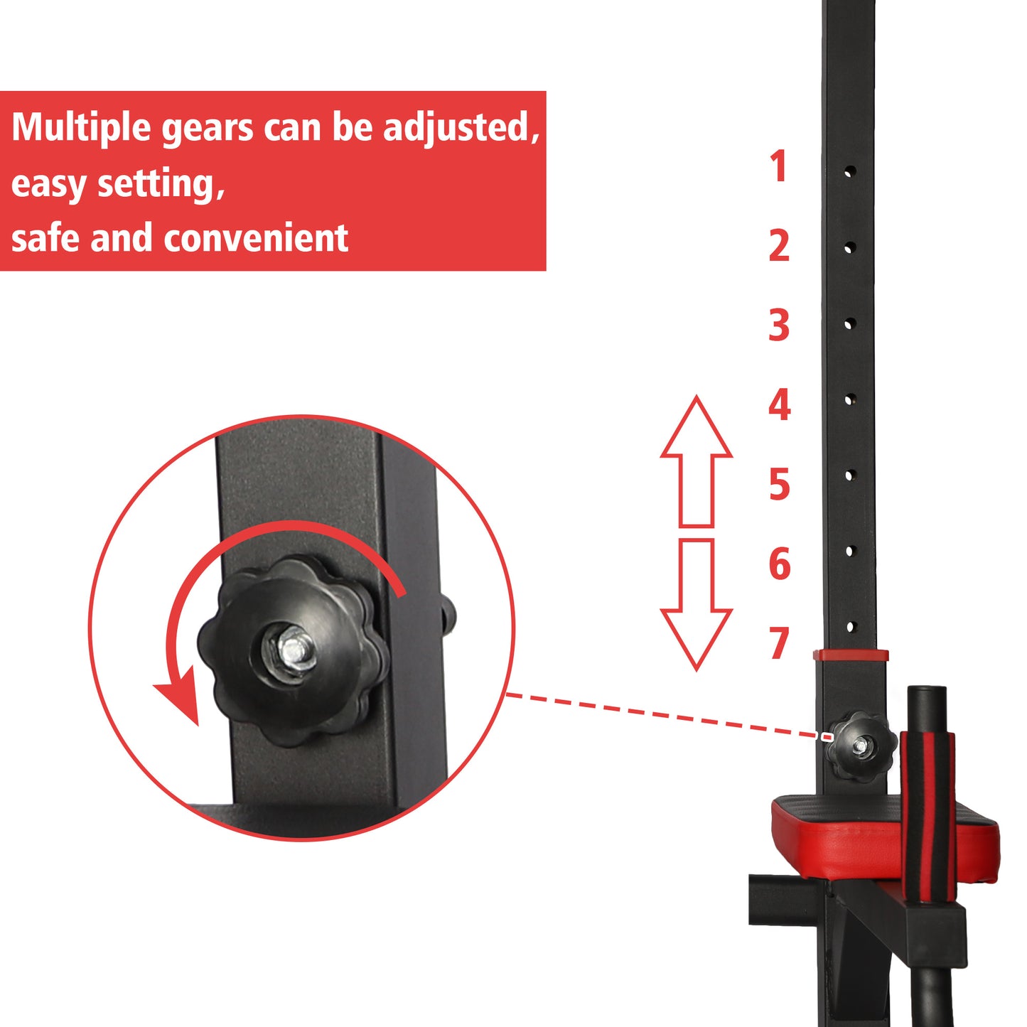 Bosonshop Power Tower Multi-Functional Pull Up Bar Dip Station Push Up Workout Exercise Equipment Height Adjustable Heavy Duty Strength Training Stand