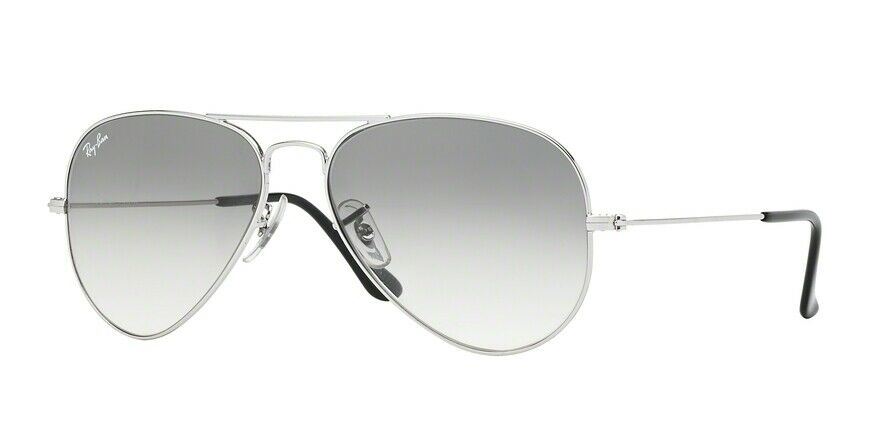 Ray Ban 3025 003/32 Aviator SILVER Frame with GREY GARDIENTLens ALL -SIZES  55mm , 58mm