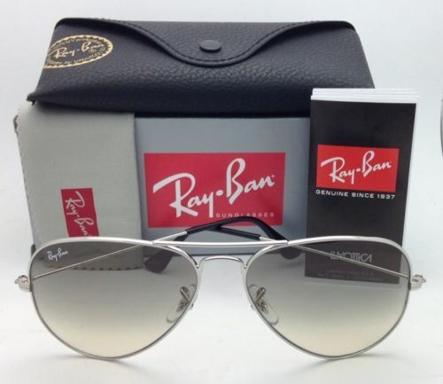 Ray Ban 3025 003/32 Aviator SILVER Frame with GREY GARDIENTLens ALL -SIZES  55mm , 58mm