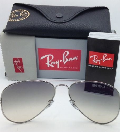 Ray Ban 3025 003/32 Aviator SILVER Frame with GREY GARDIENTLens ALL -SIZES  55mm , 58mm